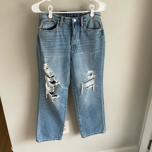 Blank NYC The Baxter Ribcage Straight Leg Distressed Jean - Light Wash - Size 25 - Picture 7 of 14